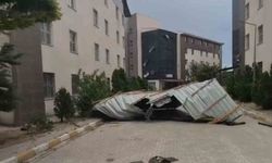 Van’da şiddetli fırtına çatıları uçurdu, ağaçlar devrildi