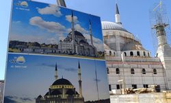 Hazreti Ömer Camii’nde çalışmalar hız kazandı: İlk minare tamamlandı