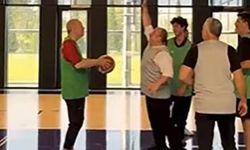 Cumhurbaşkanı Erdoğan’ın basketbol performansı dikkat çekti
