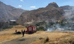 Hakkari'de anız yangını