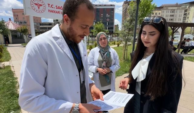 Hakkari’de sağlık ekiplerinden ’sokakta sigarayı bırakma’ seferberliği