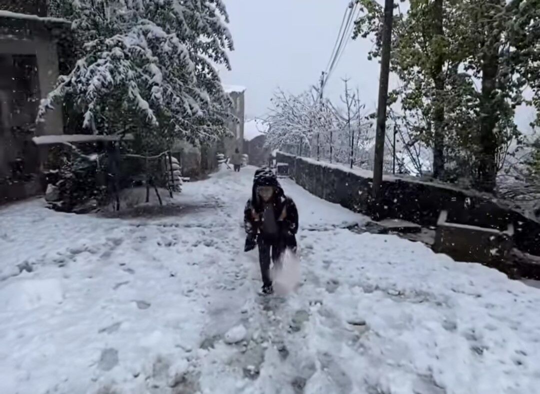 Van’ın Bahçesaray ilçesinde kar etkili oldu